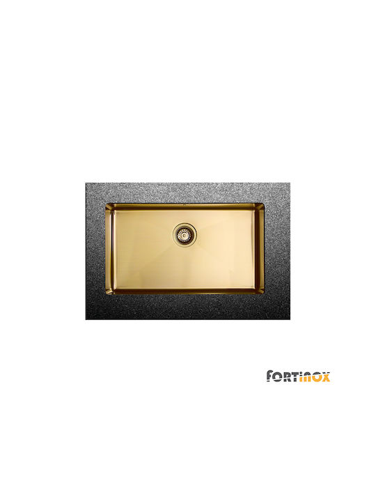 Fortinox Sub masă Chiuvetă Inox Periat L74xW44cm Argintiu