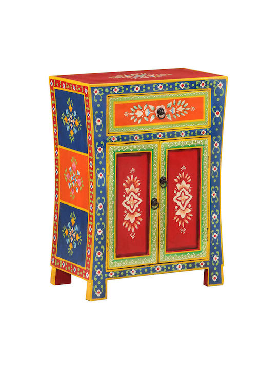 Bufet din Lemn Masiv cu Sertare Multicolor 53x30x74cm