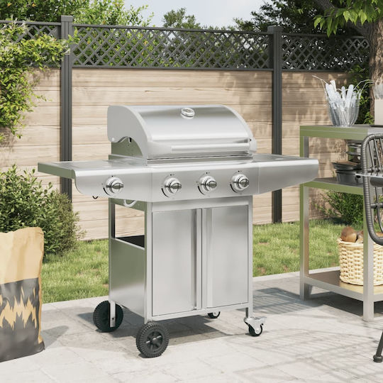 Gasgrill Rost 53cmx40cmcm mit 4 cm 12.8kW und Seitenbrenner