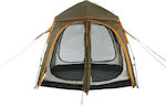 Inca Cabana Automatic Camping Tent Igloo Brown 3 Seasons for 4 People 280x200x170cm