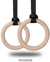 Wooden Gymnastics Rings Straps 556733