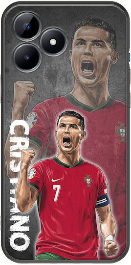 Euro 2024 Cristiano Ronaldo Realme C53 Black Tpu Black Silicone