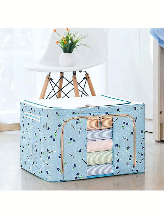 Plastic Storage Box with Lid Blue 40x30x20cm 1pcs