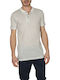 Polo T-shirt Εκρού-μπλε