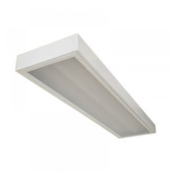 DIL Fluorescent Ceiling Light with 2 Light Bulb Places T8 Shape for G13 Base L61xH7.5cm