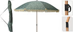 Foldable Beach Umbrella Diameter 2m Green