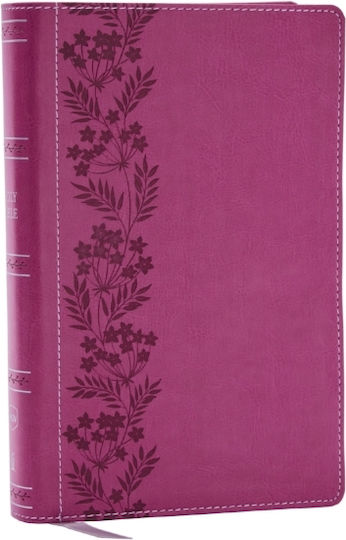 Nkjv Personal Size Large Print Bible With 43,000 Cross References, Pink Leathersoft, Red Letter, Comfort Print (thumb Indexed)