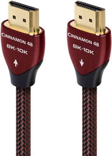 Audioquest Cinnamon 48 HDMI 2.1 Ultra High Speed 48Gbps 4K 120Hz HDR VRR Cable HDMI Male - HDMI Male 3m Silver