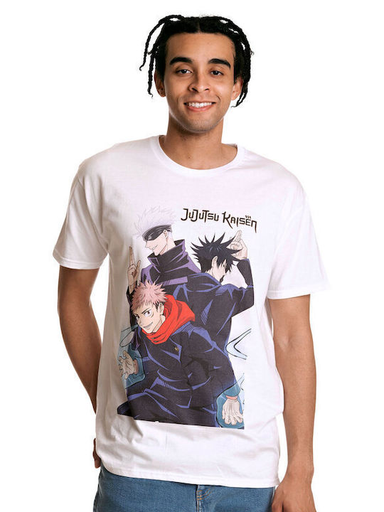 Heroes INC Jujutsu Kaisen Trio T-shirt Λευκό Βαμβακερό
