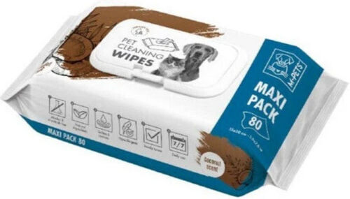 M-Pets 80 Μαντηλάκια Σκύλου & Γάτας για Καθαρισμό Σώματος με Άρωμα Καρύδα