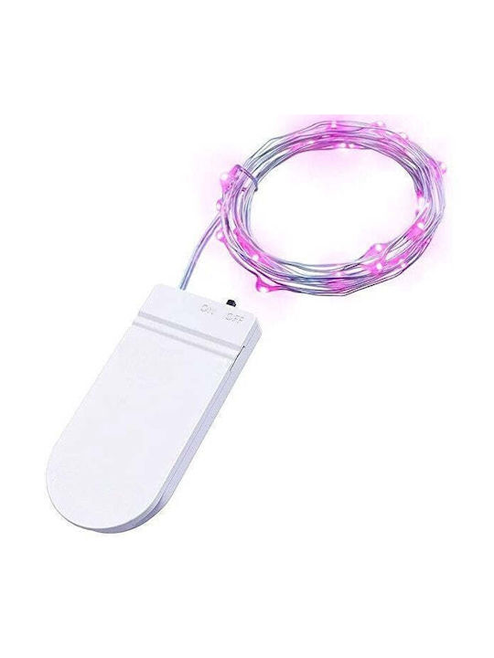 10 Lichterketten LED Rosa in Zeichenfolge 1Stück