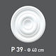 Deco Ceramica Ceiling Rose for Lighting Fixtures White KALTS-ROZETA-P39