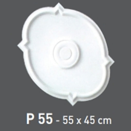 Deco Ceramica Таванна Розетка за Осветителни Тела Бяла KALTS-ROZETA-P55