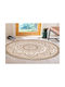 Teppich Rund Sommer aus Jute White Natural