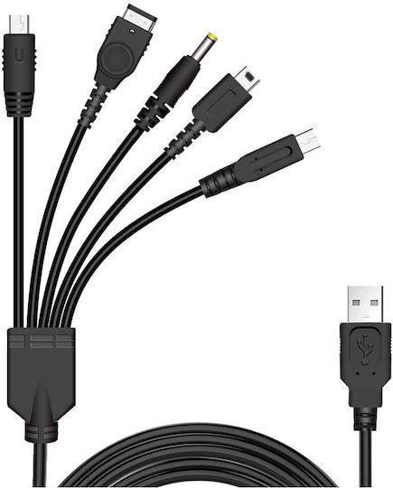 Nintendo Wii U Gba Sp Ds Lite Dsi 2ds 3ds Sony Psp Charging Cable 5 In 1 Oem New