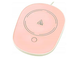 Elektrischer Tassenwärmer für Tassen und Becher 230V Pink 15,5x11x2,5 cm Elektrischer Tassenwärmer Aria Trade