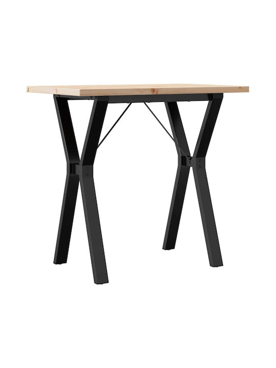 Table Dining Room from Solid Wood & Metal Coffee 80x50x75.5cm