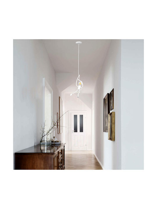 GloboStar Figure Pendant Light Suspension for Socket E27 White