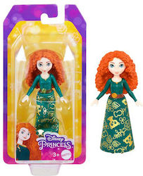 Păpușă mini Disney Princess Merida, 10 cm Hlw80