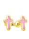 Eforo Gold Plated Kids Earrings Studs from Silver