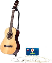 Classic Wooden Guitar Ideallstore 95 Cm Set Strings Included