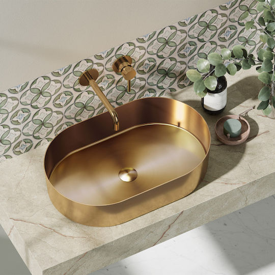 Karag Jupiter Επικαθήμενος Νιπτήρας Πορσελάνης 55x35x11cm