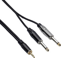 Bespeco RKYMSJ150 2x 6.3mm male - 3.5mm male 1m