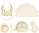 Baby Donkey Kids Silicone Dinosaur Suction Feeding Set 7 Pieces