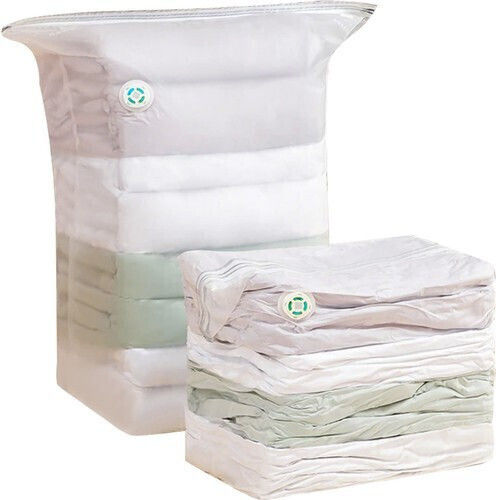 Ruhhy Plastic Storage Bag For Clothes Airtight and with Vacuum in White Color 80x100x30cm 1pcs