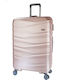 Stelxis Große Hartschale Reisekoffer Rose Gold mit 4 Rädern Höhe 76cm