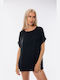 Dress Up Damen Bluse Kurzärmelig Black