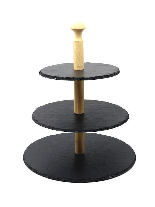 Kesper Wooden Dessert Tower Stand Black 30x30x34cm