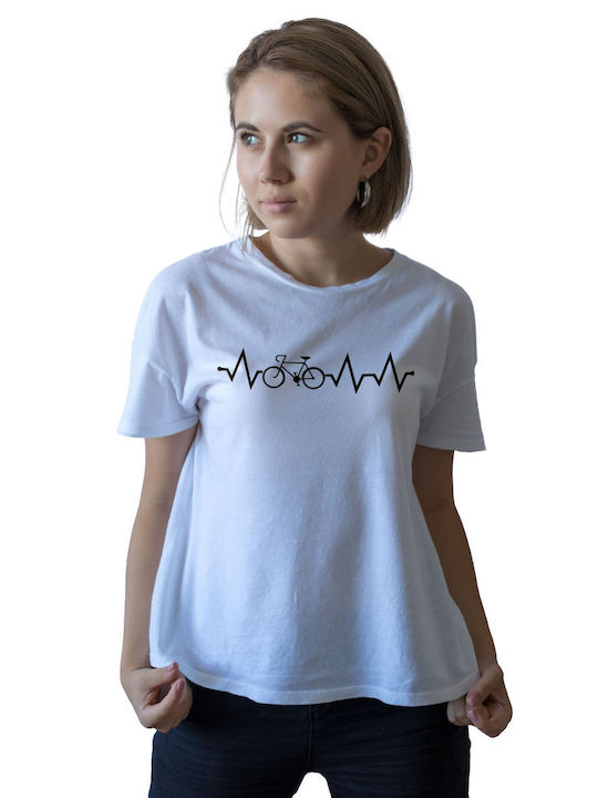 Pop Culture Heartbeat T-shirt Λευκό