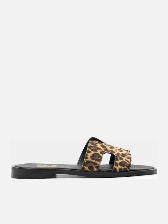 Luigi Women's Flat Sandals in Black Color