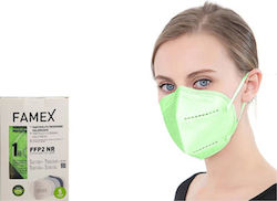 Famex Protective Mask FFP2 Green 5ΟΜΟ78 10pcs