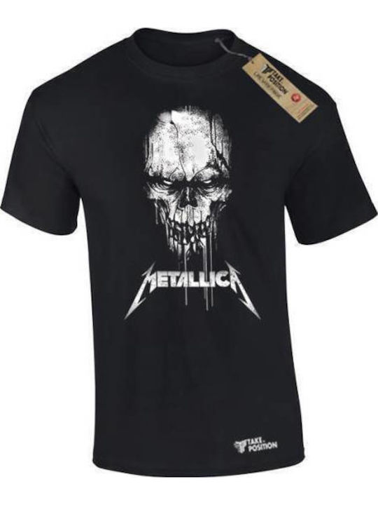 Ανδρικό Μπλουζάκι T-shirt Βαμβακερό Takeposition Metallica Μαύρο 320-7506b-02