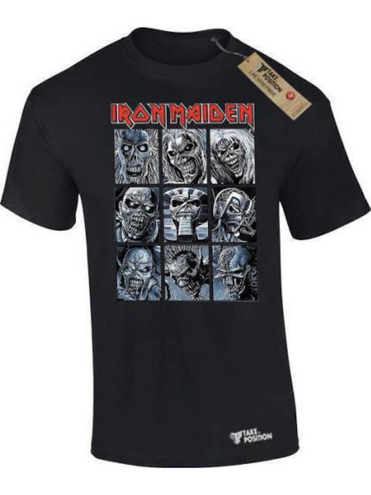 Men's Cotton T-shirt Takeposition Iron Maiden Beast Black 320-7508b-02