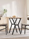Square Table Dining Room from Solid Wood & Metal Coffee 60x60x75cm