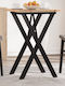 Round Table Dining Room from Solid Wood & Metal Coffee 50x50x75.5cm