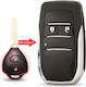 Car Key Shell with Blade with 2 Buttons for Toyota