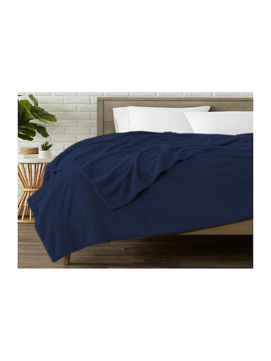 Κουβέρτα Fleece Διπλή 200x230εκ. Navy Blue