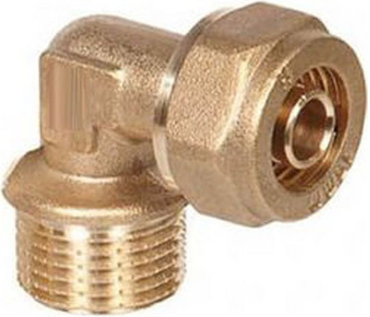 Rakor Male corner of the turbo barrier Φ22 X 3/4"