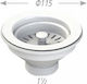Bodenablaufventil 1 1/2" Weiß Nr. 501 Lamaplast