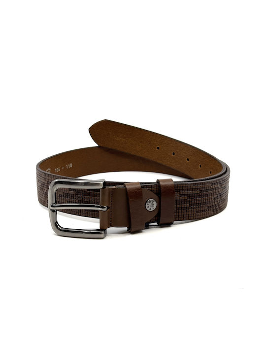 Legend Accessories Men's Leather Wide Belt Brown