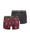 Men's Boxers Charcoal/ Holiday Red 2Pack