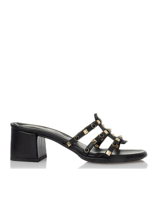 Sante Leder Sandalen Schwarz