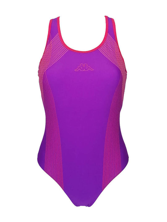 Kappa Athletic One-Piece Swimsuit Parachute Purple
