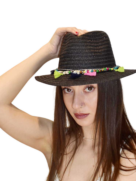 Hatpoint Wicker Women's Hat Black