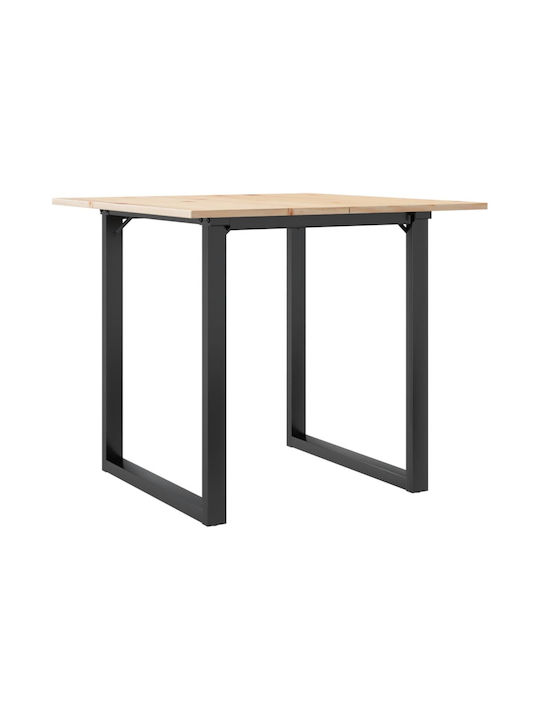 Tisch Speisesaal aus Massivholz & Metall Coffee 90x90x75cm