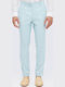 Pantaloni Elastic cu Croială Slim Albastru deschis